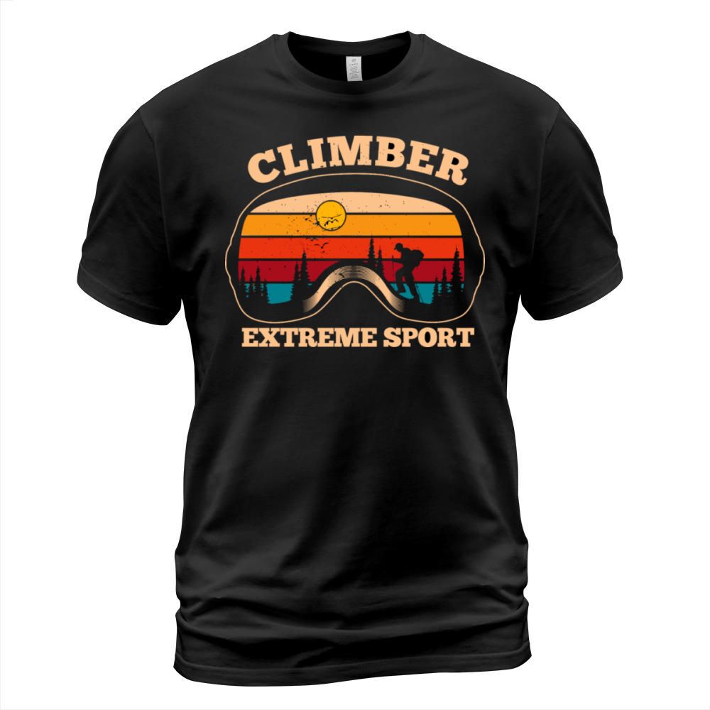 Climber Pine Extreme Sport Retro Style Vintage T-Shirt Unisex