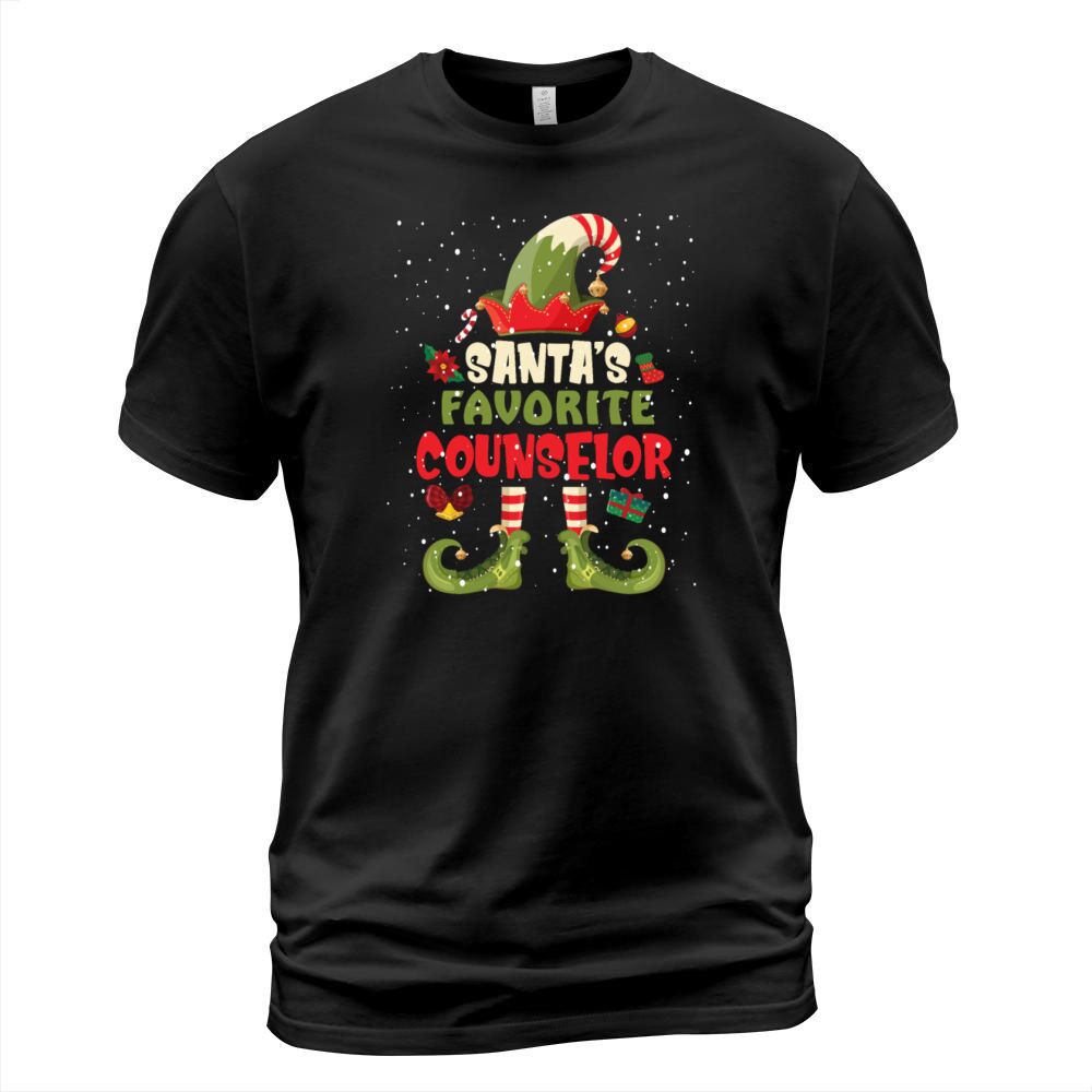 Santas Favorite Counselor Funny Christmas T-Shirt Unisex