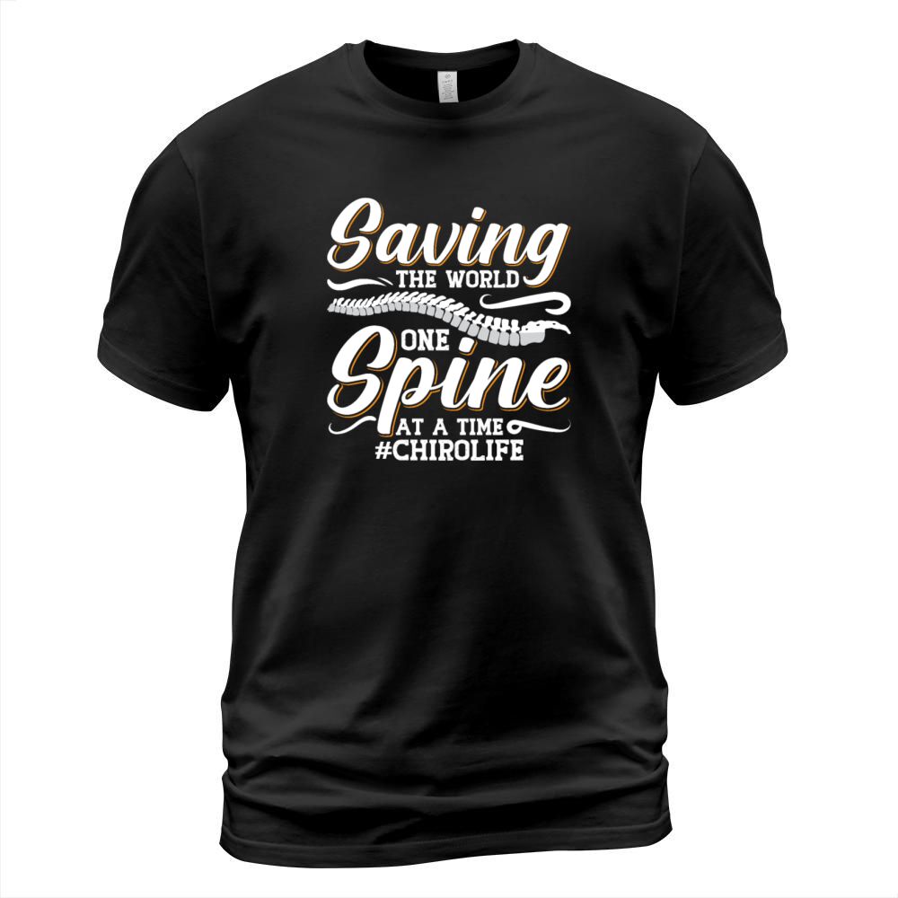 Chiropractic Saving The World Spine Chiropractor T-Shirt Unisex