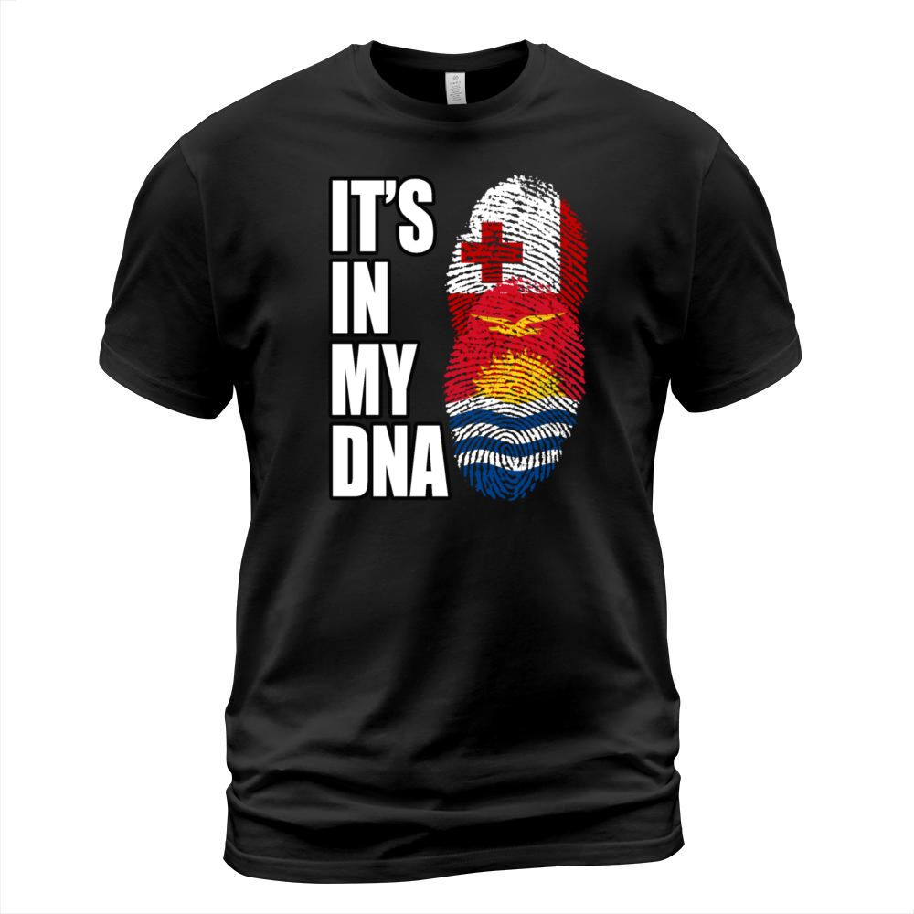 Tongan And Kiribati Mix Heritage DNA Flag T-Shirt Unisex
