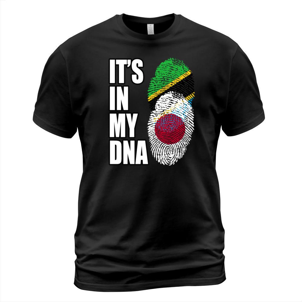 Tanzanian And Japanese Vintage Heritage DNA Flag T-Shirt Unisex