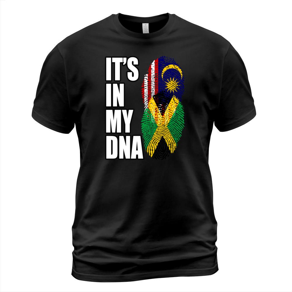Malaysian And Jamaican Mix Heritage DNA Flag T-Shirt Unisex