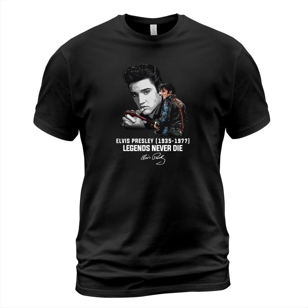 Elvis Presley 1935 1977 Legends Never Die Signature shirt T-Shirt Unisex