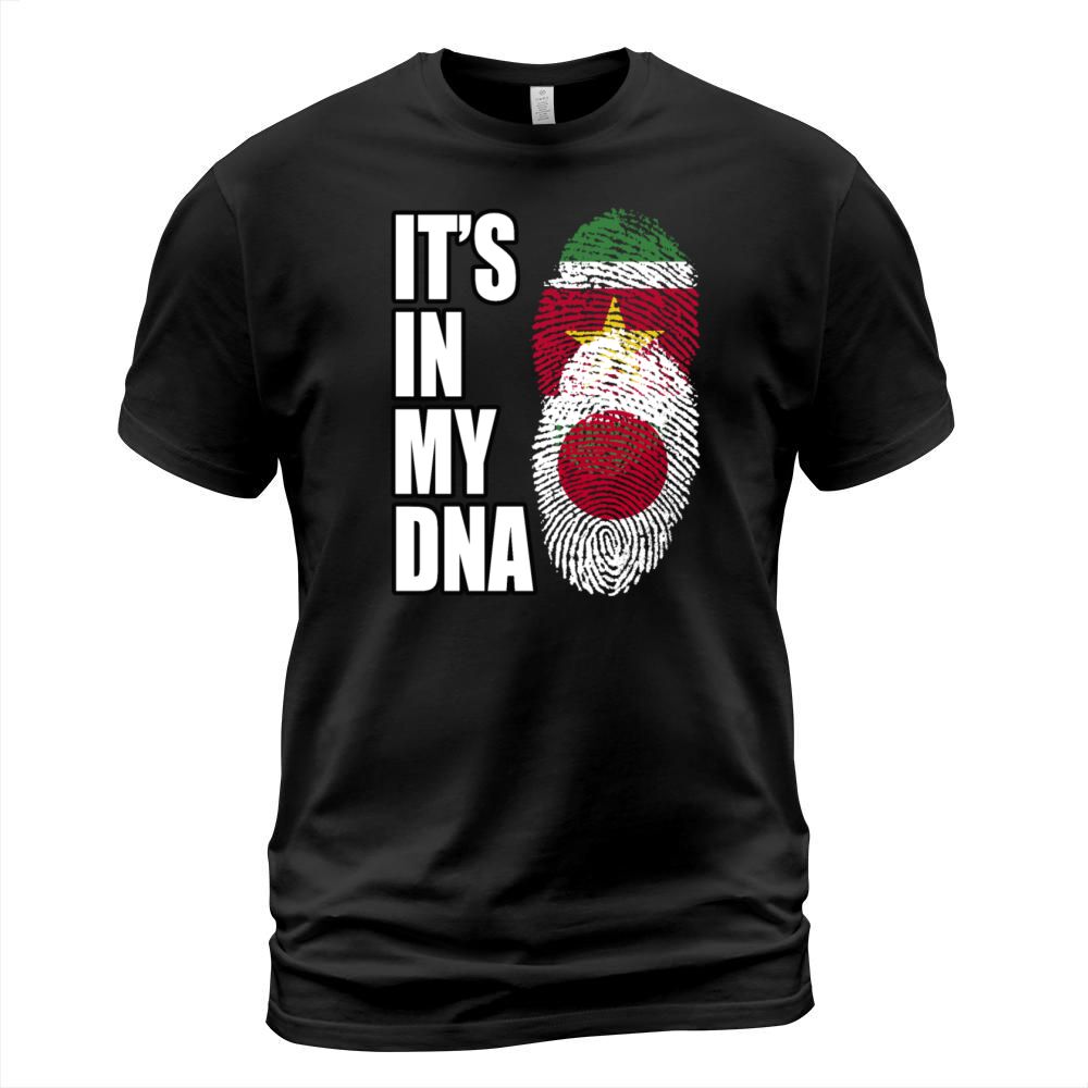 Surinamese And Japanese Vintage Heritage DNA Flag T-Shirt Unisex
