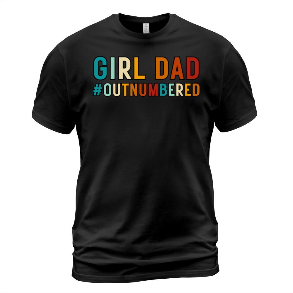 Retro Vintage Girl Dad Outnumbered T-Shirt Unisex