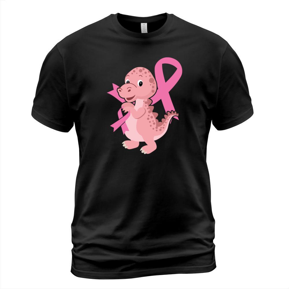 Breast Cancer Awareness Month Dinosaur Lover Dino T-Shirt Unisex