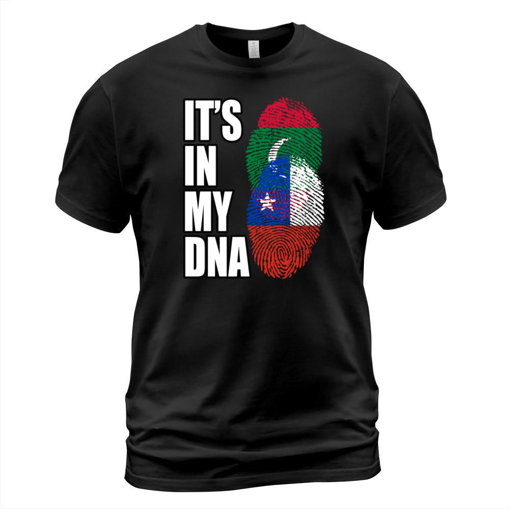 Maldivian And Chilean Mix Heritage DNA Flag T-Shirt Unisex