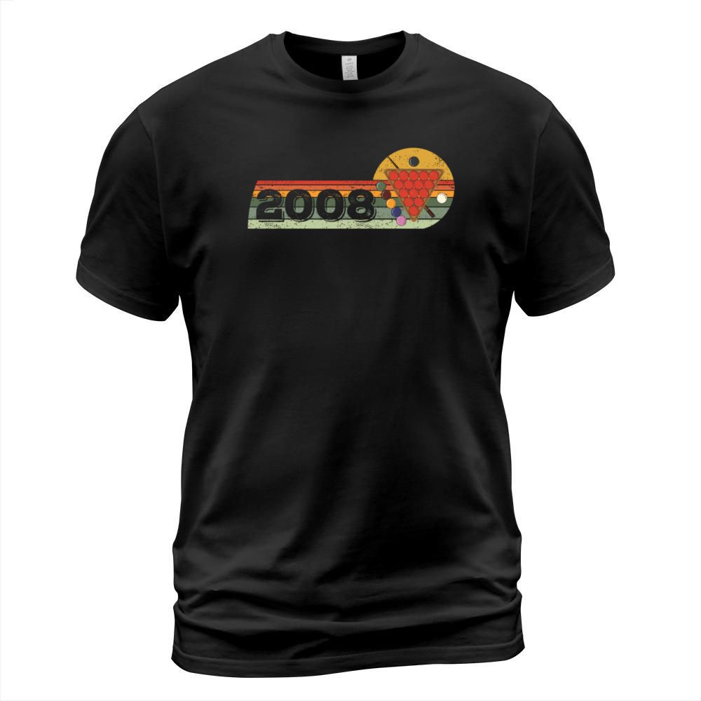 Snooker Snooker-game Vintage born 2008 Birthday T-Shirt Unisex
