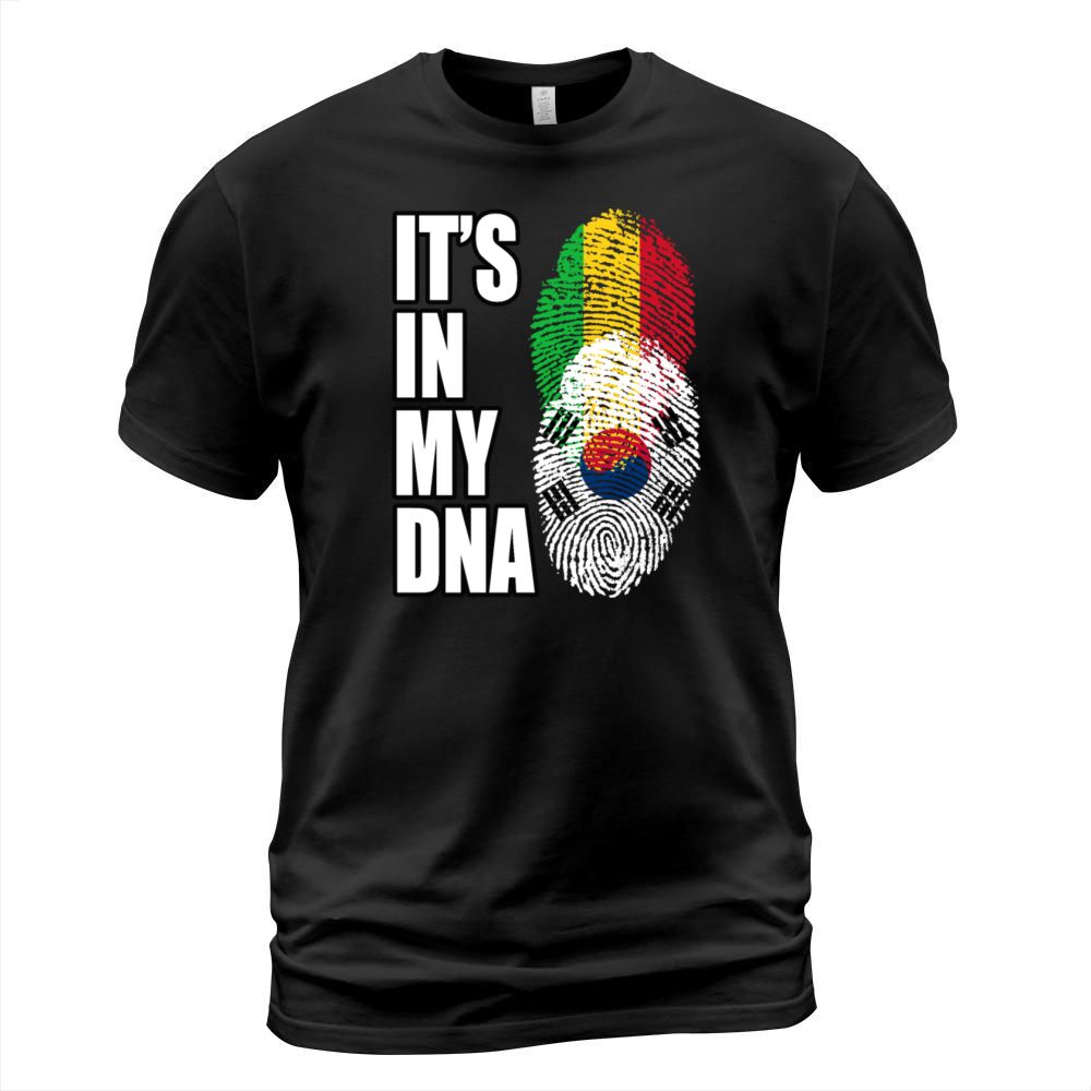 Malian And South Korean Mix Heritage DNA Flag T-Shirt Unisex