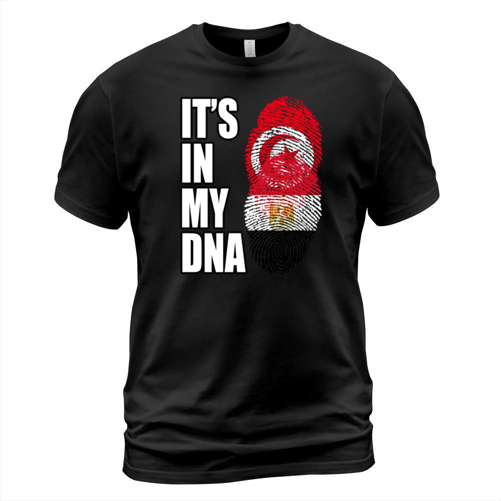 Tunisian And Egyptian Mix Heritage DNA Flag T-Shirt Unisex