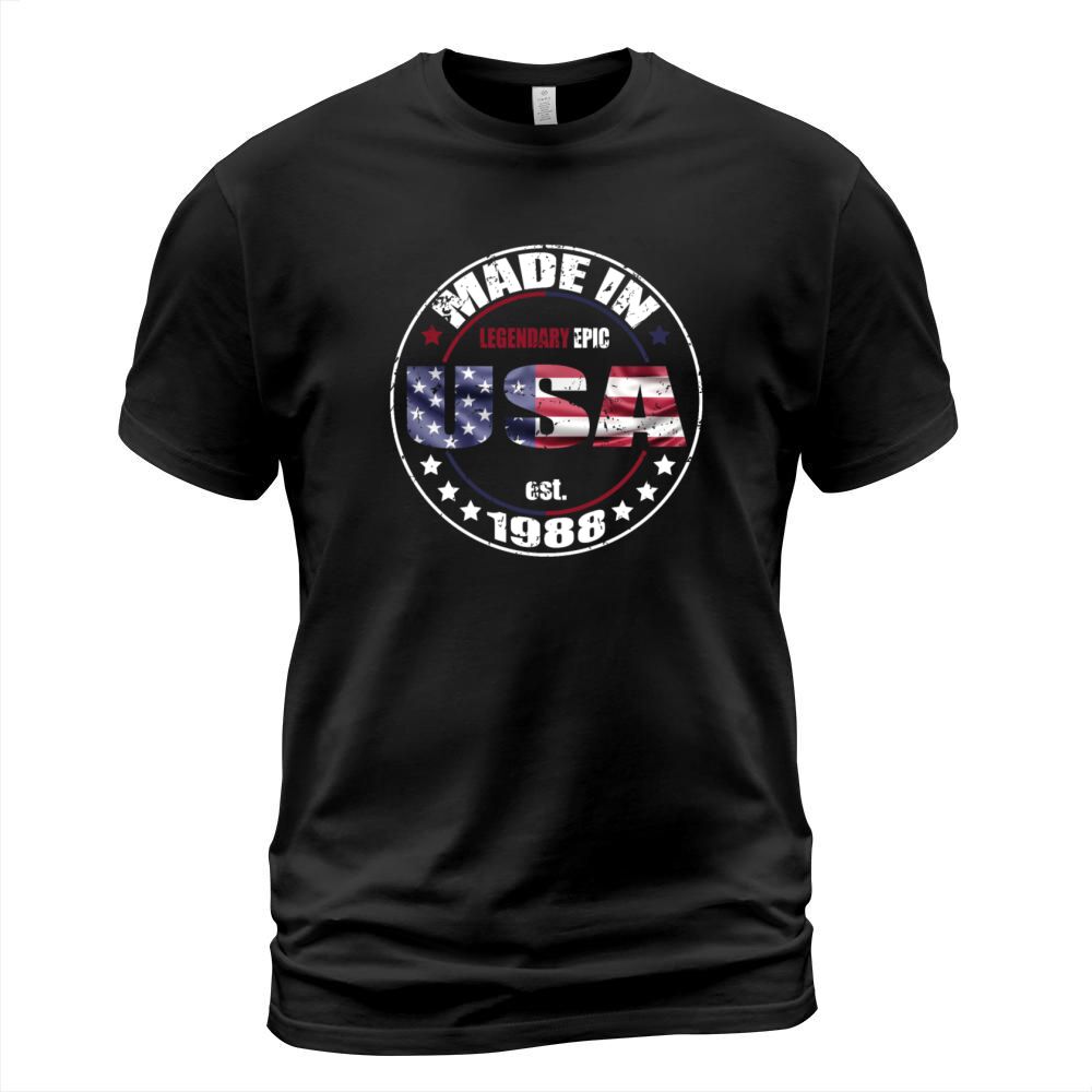 Birthday Saying Born USA 1988 T-Shirt Unisex