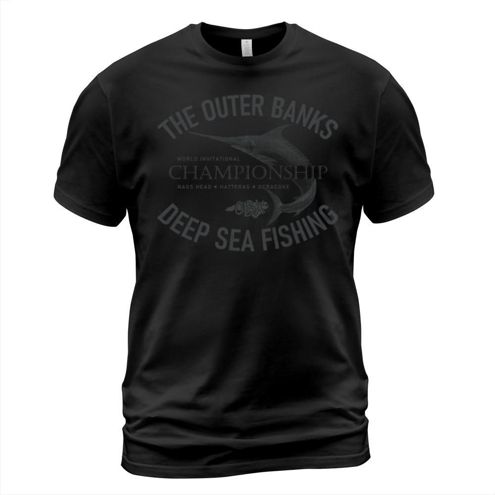 Outer Banks Deep Sea Fishing OBX Vintage Pewter T-Shirt Unisex