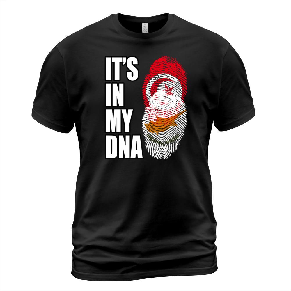 Tunisian And Cypriot Mix Heritage DNA Flag T-Shirt Unisex