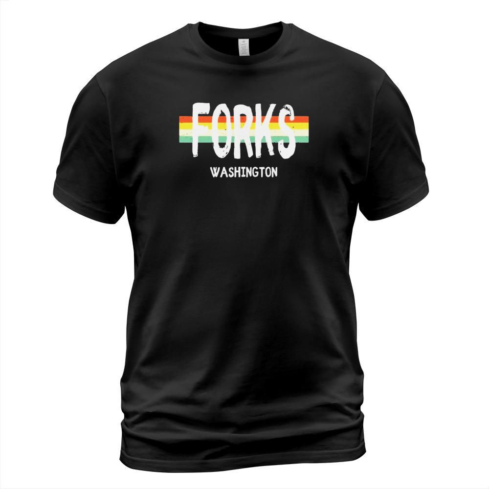 Forks Washington T-Shirt Vintage Retro 1980s Style T-Shirt Unisex