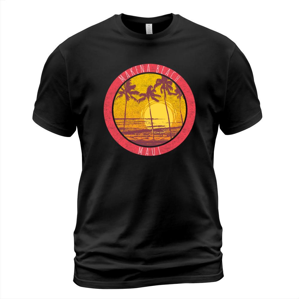 Makena Beach Maui Vintage Beach Sunrise Surf T-Shirt Unisex