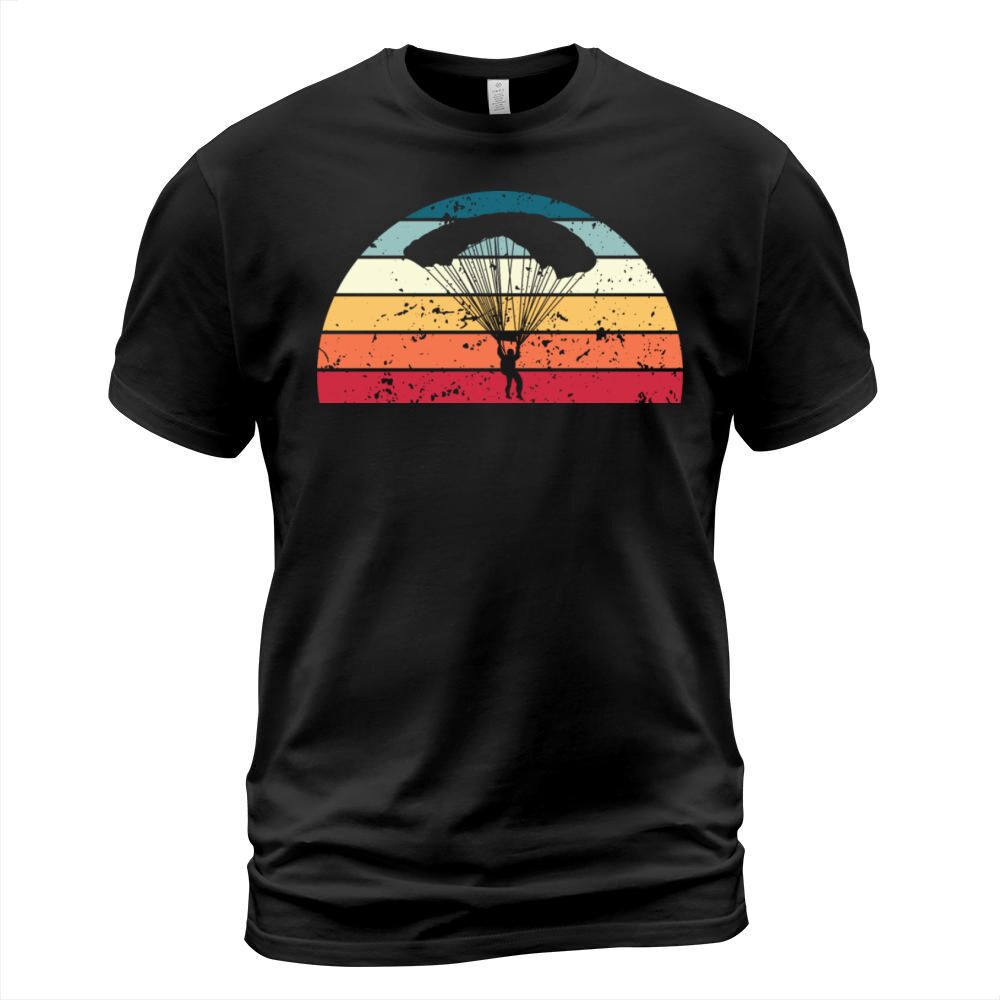 Retro Parachuting Sunset Vintage Parachutist T-Shirt Unisex
