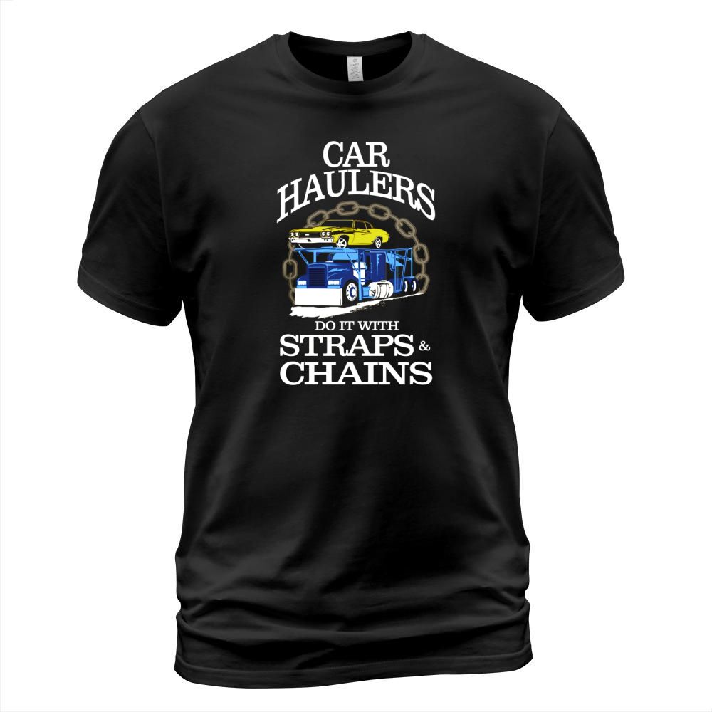 TRUCK DRIVER CAR HAULER STRAPS CHAINS LC Tshirts T-Shirt Unisex