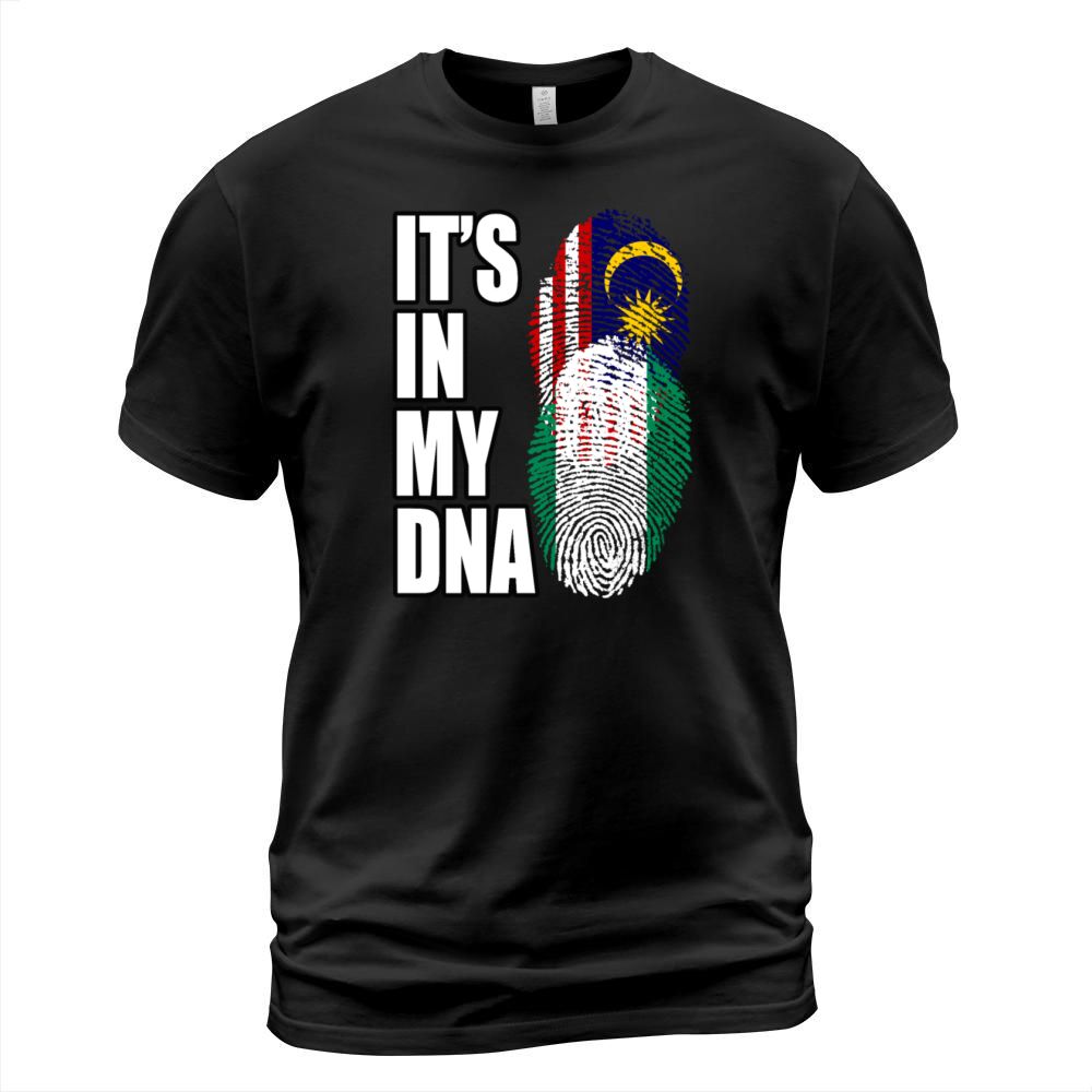 Malaysian And Nigerian Mix Heritage DNA Flag T-Shirt Unisex