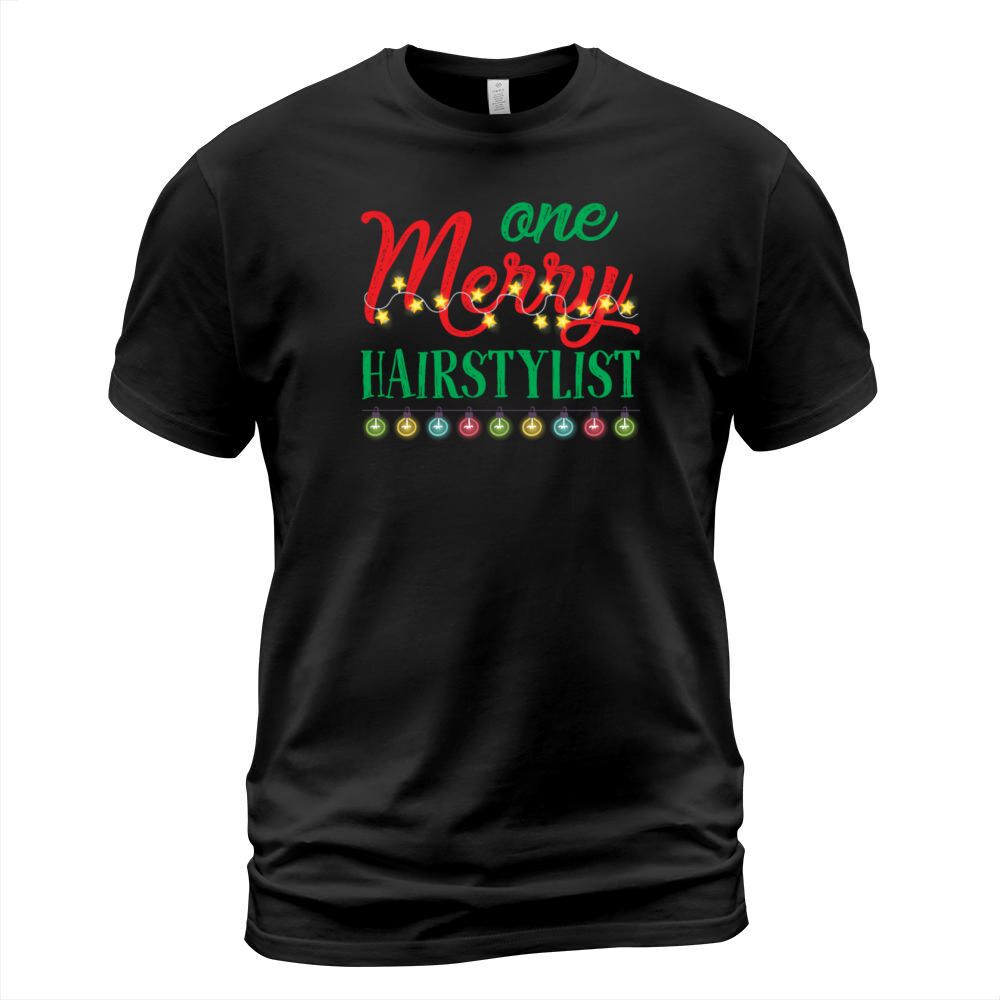 One Merry Hairstylist Funny Christmas T-Shirt Unisex