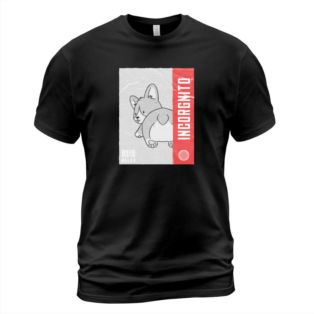 Funny Corgi Pun Quote Incorgnito T-Shirt Unisex