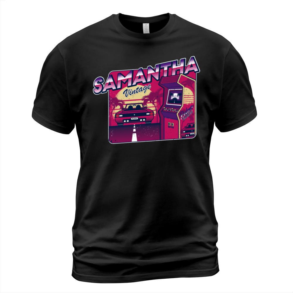 Samantha Funny Personalized Vintage Gamer 80s 90s T-Shirt Unisex