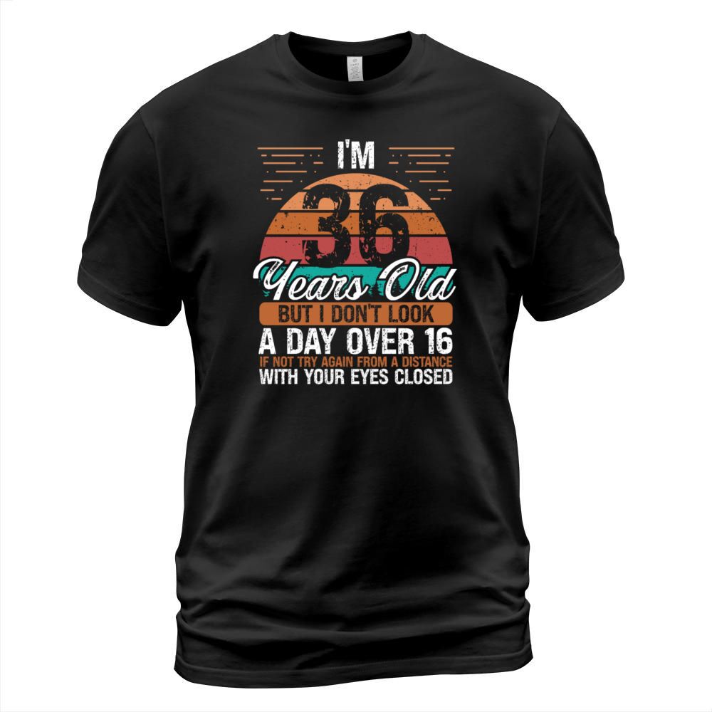 36 Birthday Day over 16 Vintage 36 Years Old T-Shirt Unisex