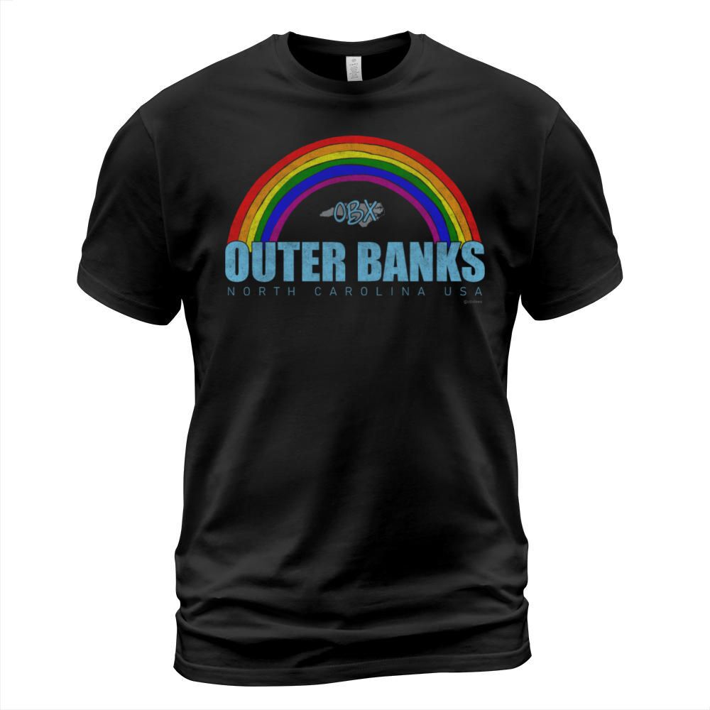Rainbow Outer Banks OBX North Carolina USA Vintage T-Shirt Unisex
