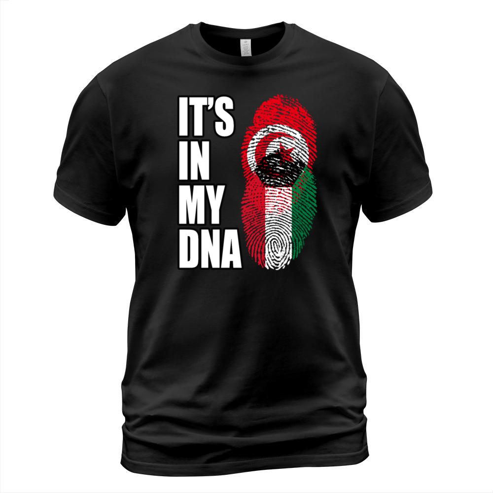 Tunisian And Kuwaiti Mix Heritage DNA Flag T-Shirt Unisex