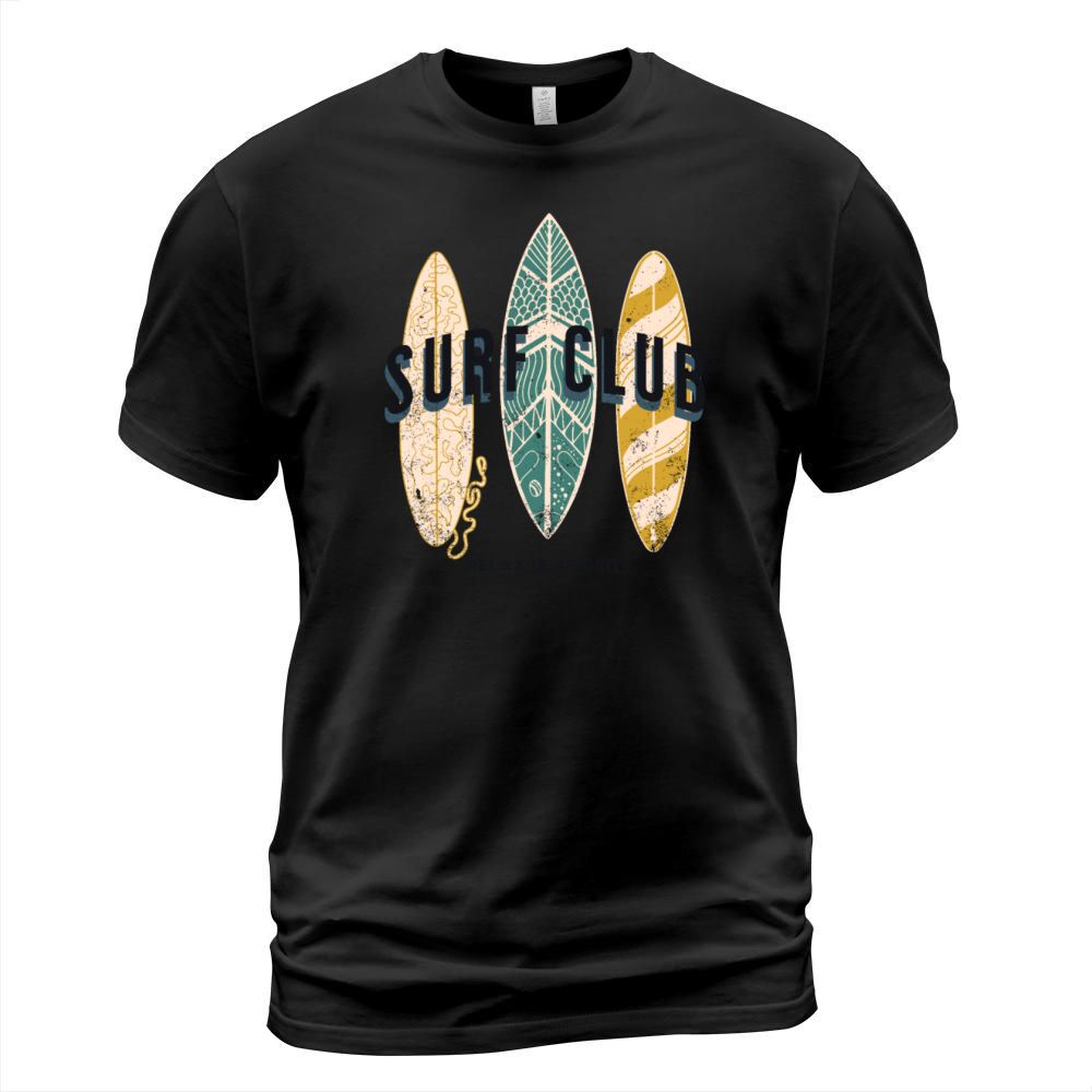 Surf Club Summer Beach Vacation Funny Vintage T-Shirt Unisex