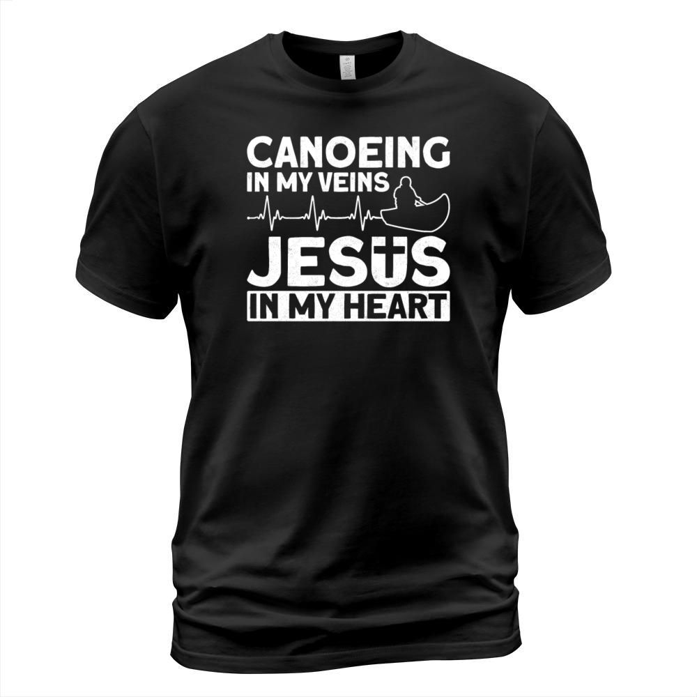 Canoe Canoeing Jesus Faith Vintage T-Shirt Unisex
