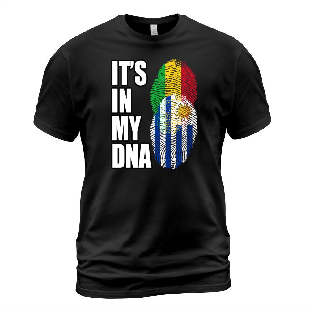 Malian And Uruguayan Mix Heritage DNA Flag T-Shirt Unisex