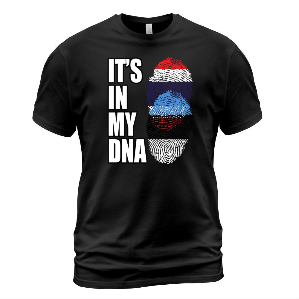 Thai And Estonian Vintage Heritage DNA Flag T-Shirt Unisex