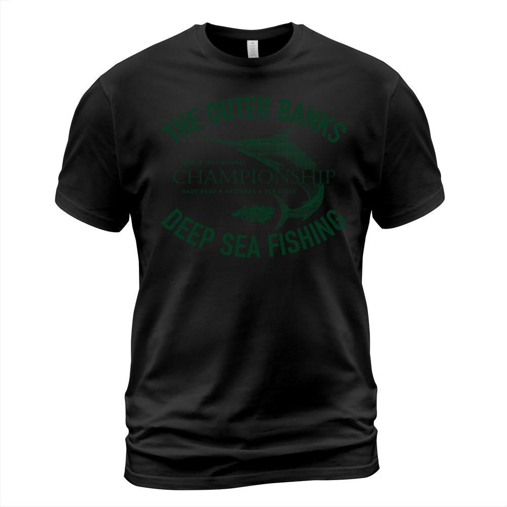 Outer Banks Deep Sea Fishing OBX Vintage Drk Green T-Shirt Unisex