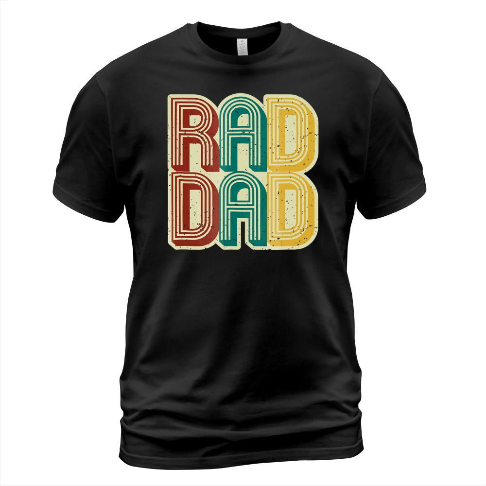Mens Rad Dad Shirt Vintage Retro Fathers Day Gift T-Shirt Unisex