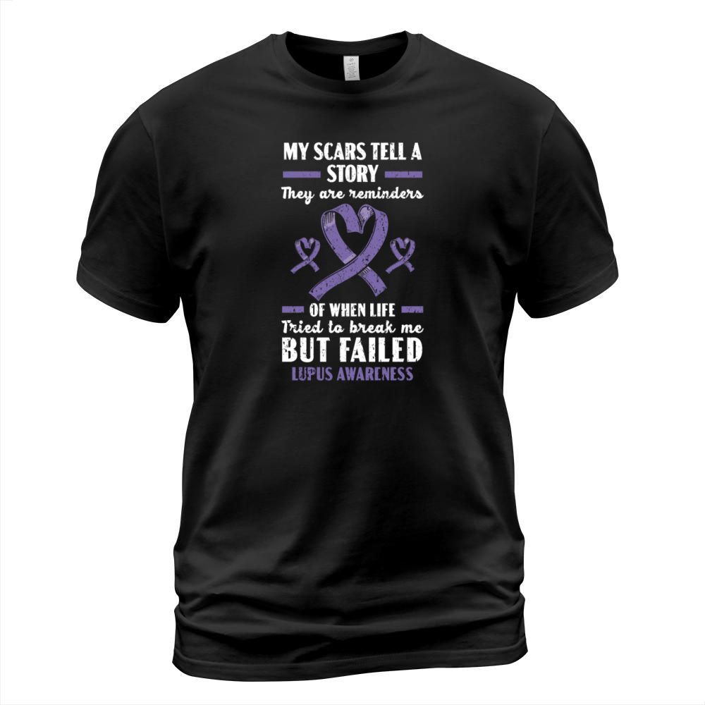 Lupus Awareness Purple Ribbon Autoimmune Disease T-Shirt Unisex