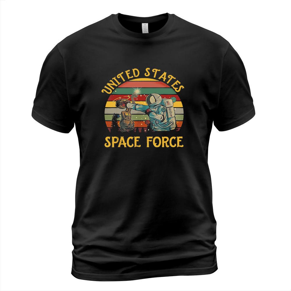 Retro Vintage United States Space Force Punch The Alien shirt T-Shirt Unisex