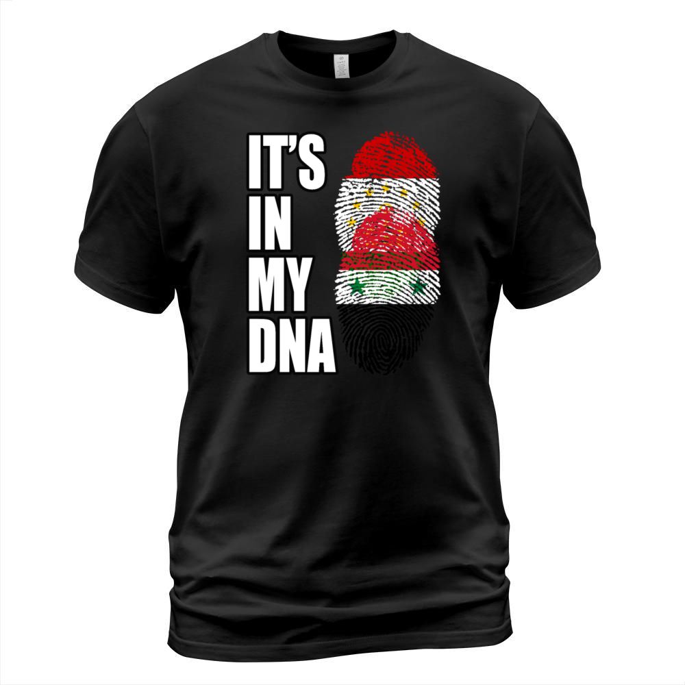Tajikistani And Syrian Vintage Heritage DNA Flag T-Shirt Unisex