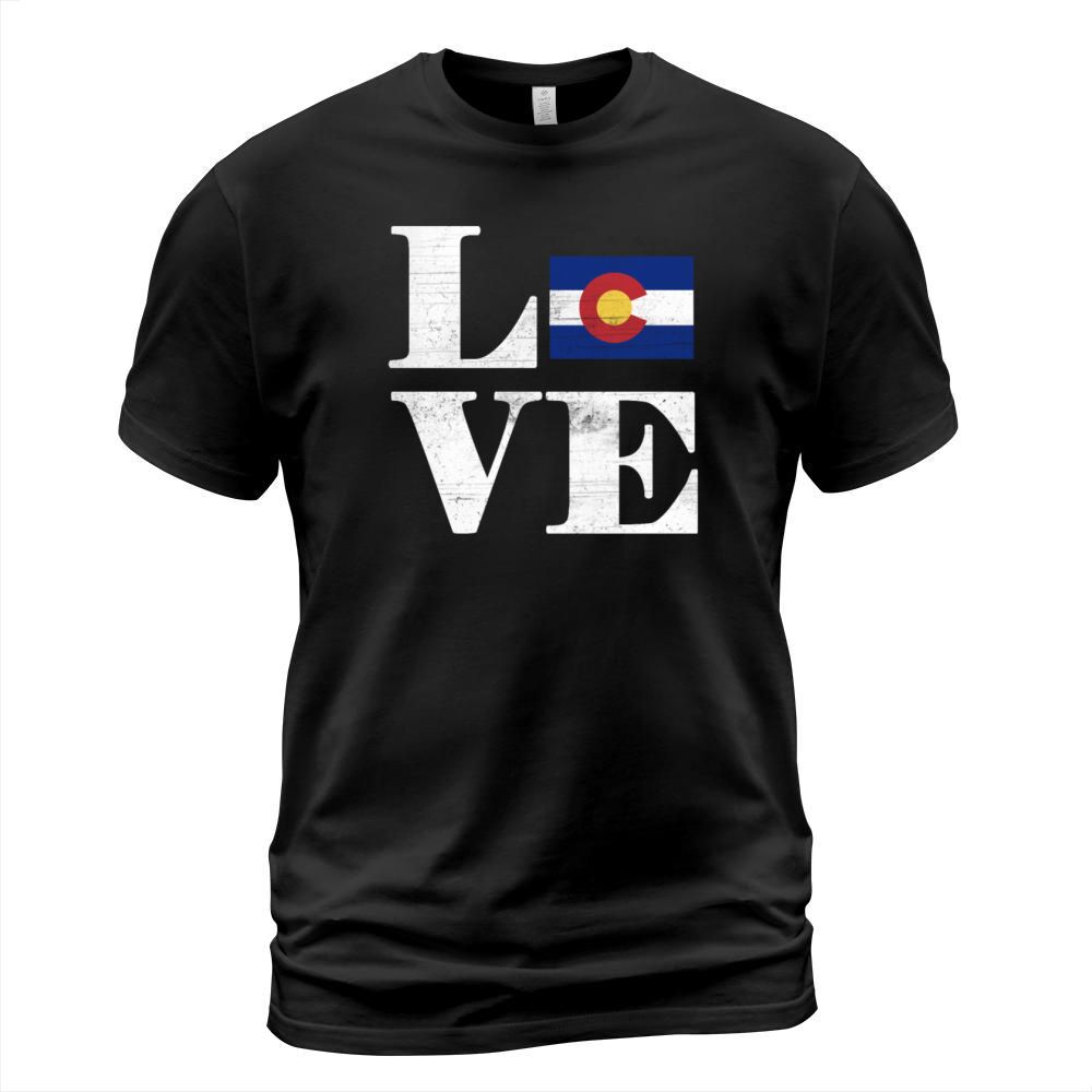 Proud America State Land Map Love Colorado T-Shirt Unisex