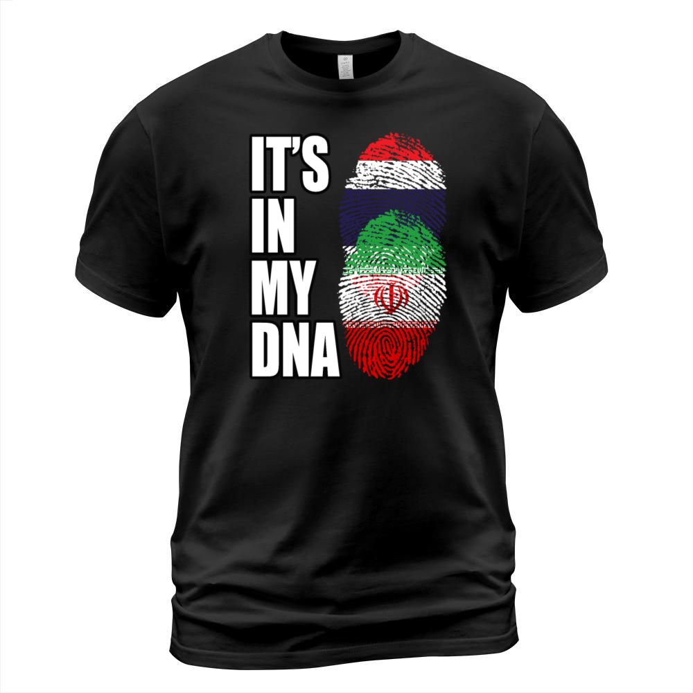 Thai And Iranian Vintage Heritage DNA Flag T-Shirt Unisex