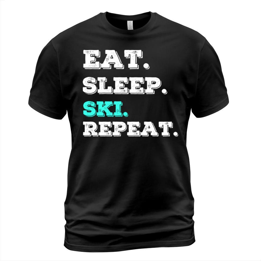 Vintage Eat Sleep Ski Repeat Winter T T-Shirt Unisex
