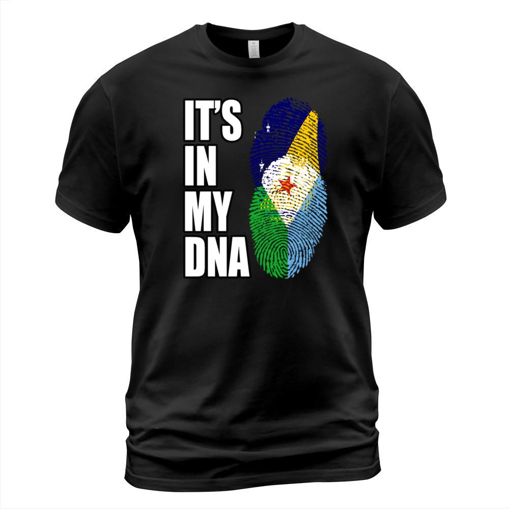 Tokelauan And Djiboutian Mix Heritage DNA Flag T-Shirt Unisex