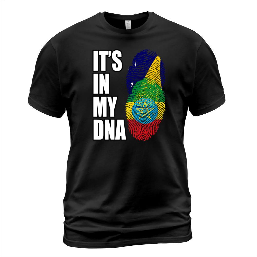 Tokelauan And Ethiopian Mix Heritage DNA Flag T-Shirt Unisex