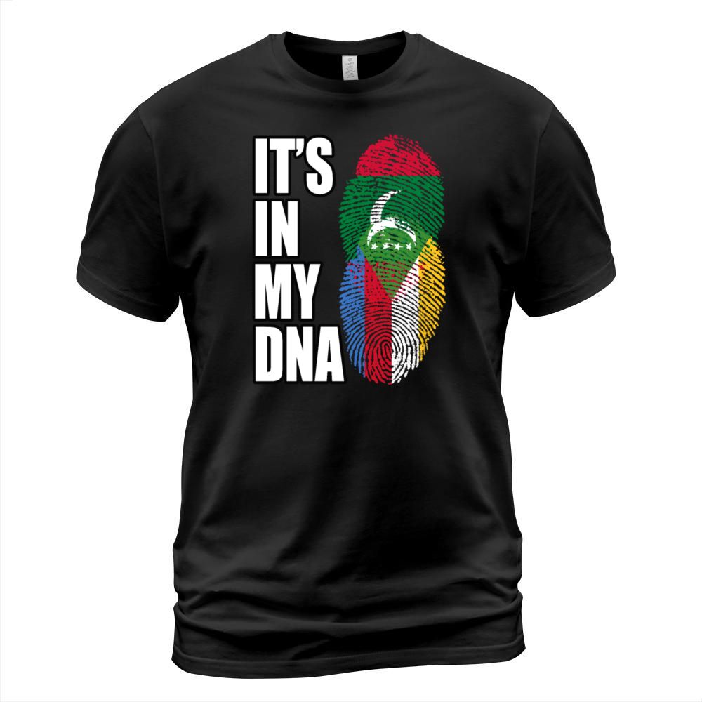Maldivian And Comoran Mix Heritage DNA Flag T-Shirt Unisex