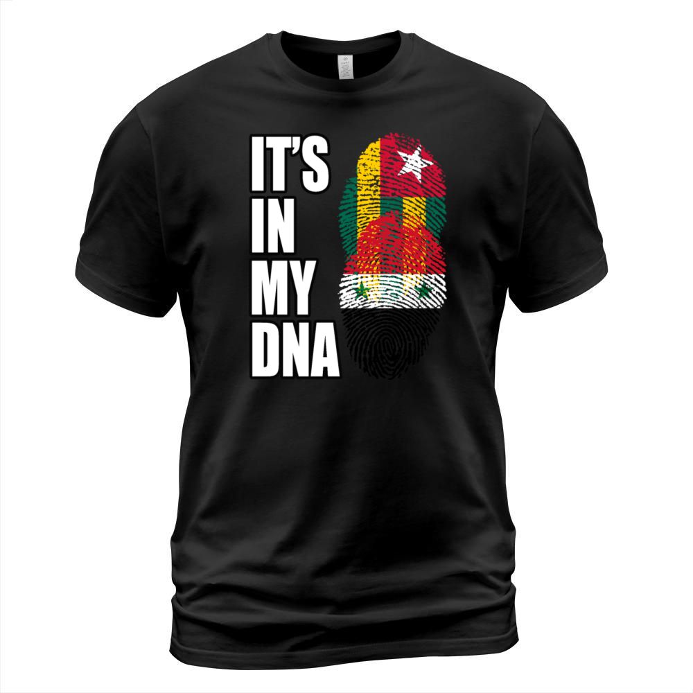 Togolese And Syrian Mix Heritage DNA Flag T-Shirt Unisex
