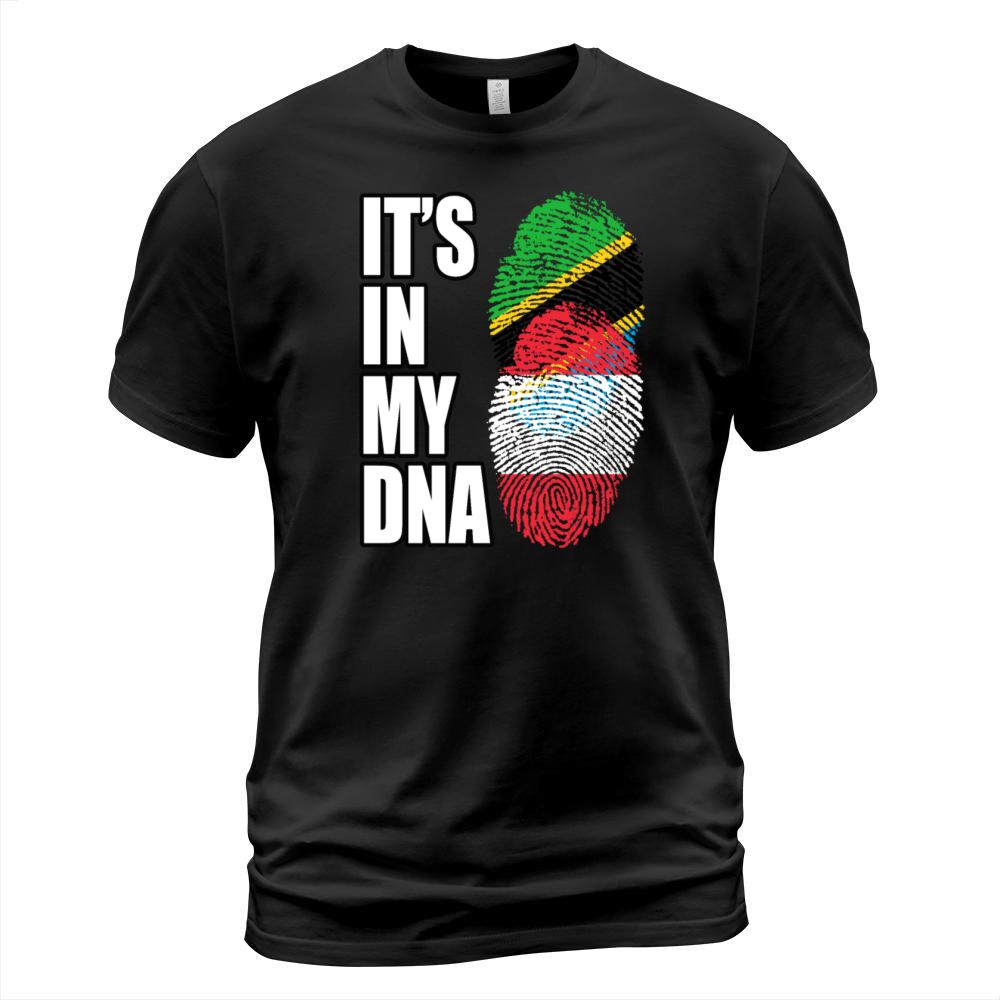 Tanzanian And Austrian Vintage Heritage DNA Flag T-Shirt Unisex