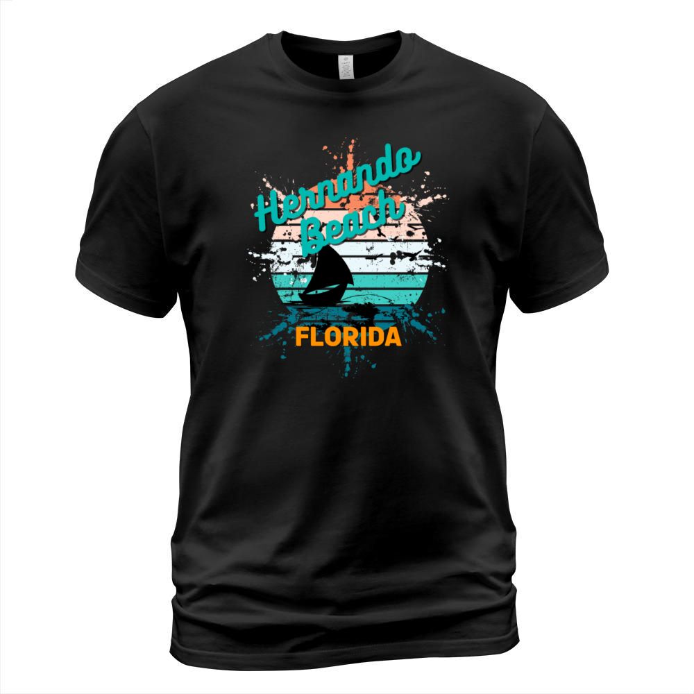 Hernando Beach Florida Retro Vintage Sunset T-Shirt Unisex
