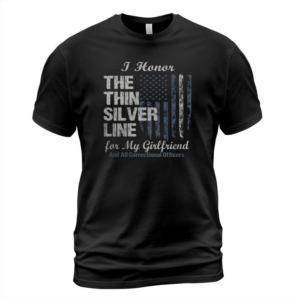 Correctional Officer Girlfriend Thin Silver Line Corrections T-Shirt Unisex