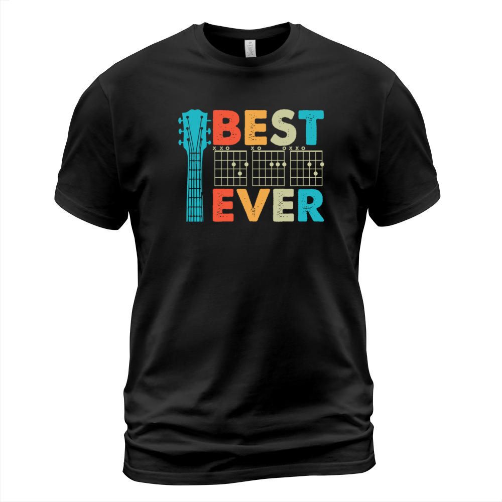 Best Dad Ever Funny Guitar Lover Vintage Father T-Shirt Unisex