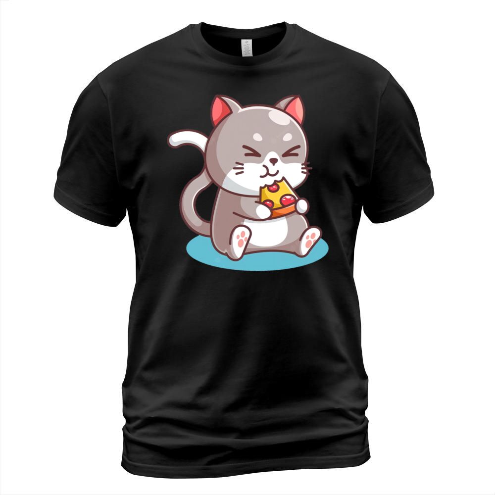 Cat Eating A Pizza T-Shirt Unisex