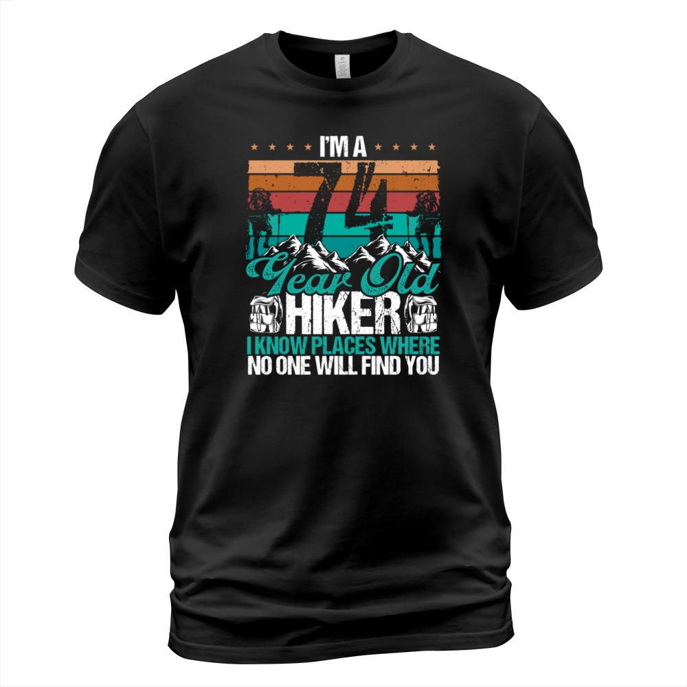 74 Birthday Hikers Vintage Mountains 74 Years Old T-Shirt Unisex